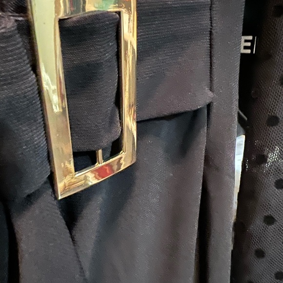 NWT Anne Klein Black bateau neck cocktail dress with illusion sleeves Sz10 - Picture 10 of 12